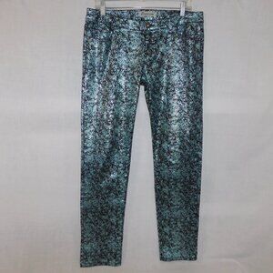 Emperial Premium Womens 13 ( 14 )  Black Blue Metallic Straight Mid rise Jeans